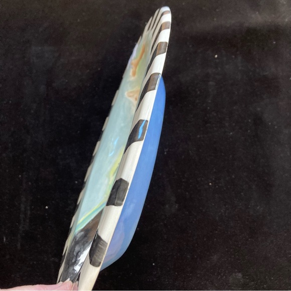 Handmade Ceramic Oval Serving Tray “Dog Dreams ” 12”x8”Original Design - Picture 5 of 13